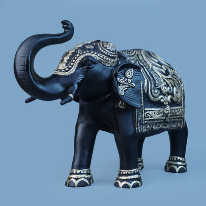 Royal Ceremonial Elephant - Onyx Black & Golden