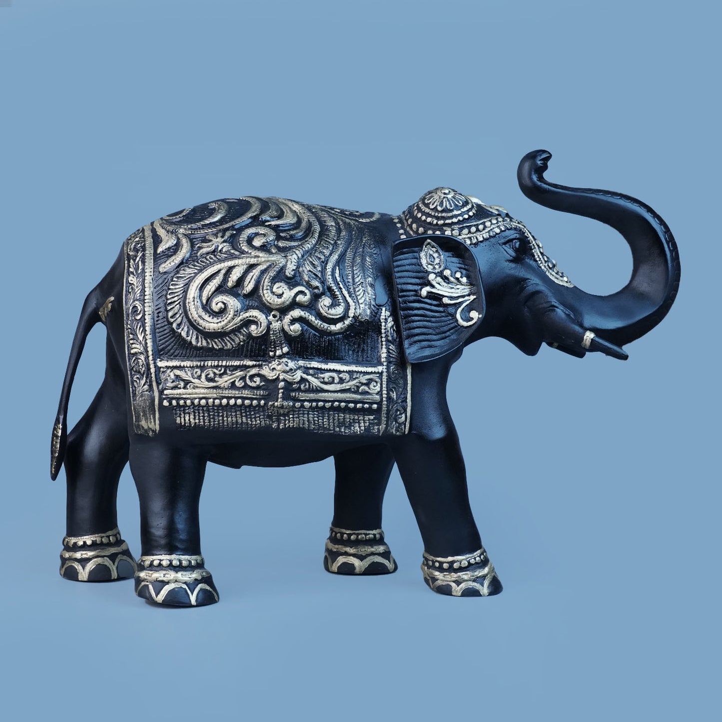 Royal Ceremonial Elephant - Onyx Black & Golden