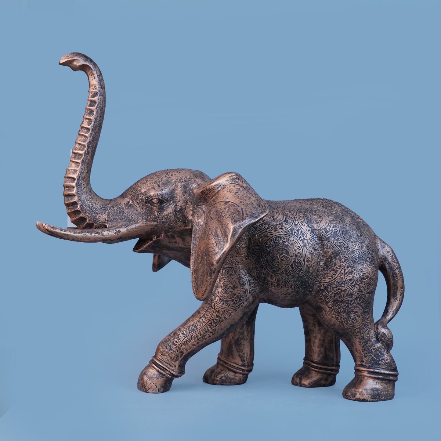 Royal Celestial Winged Elephant - Alabaster Copper Collection