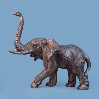 Royal Celestial Winged Elephant - Alabaster Copper Collection