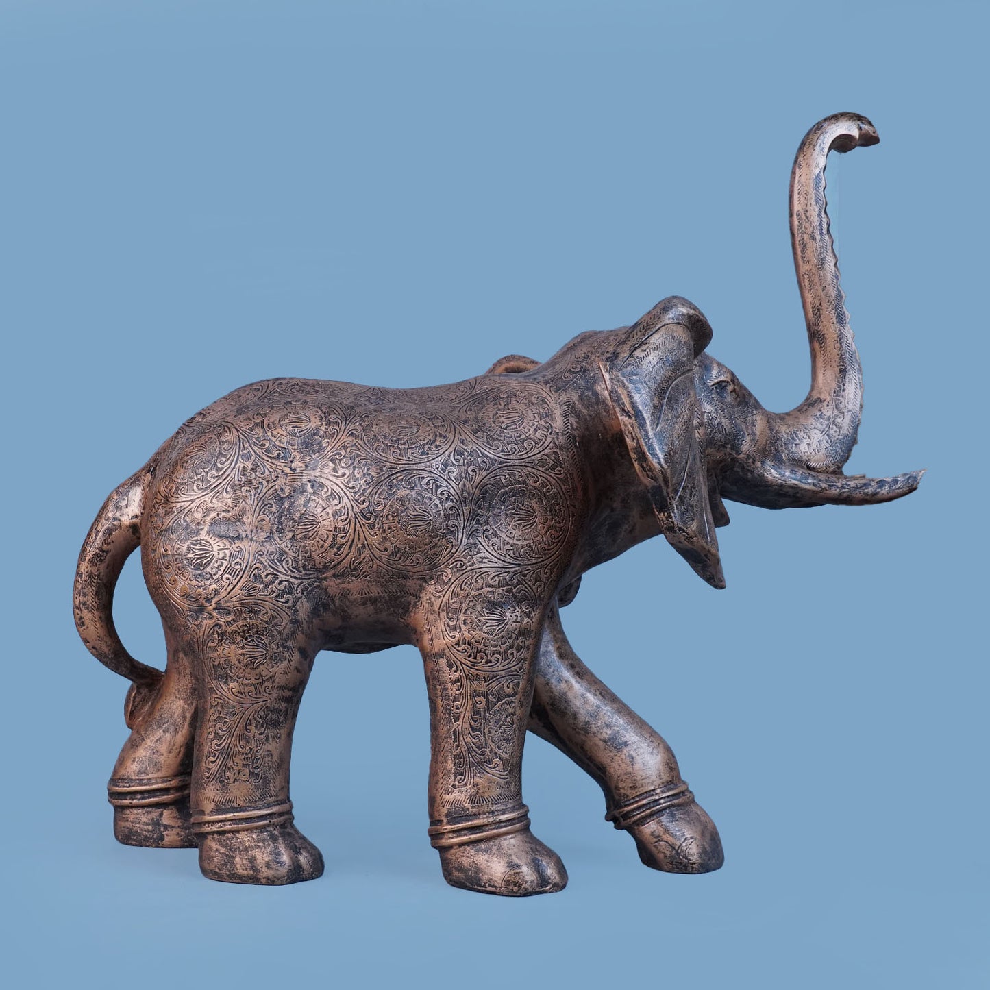 Royal Celestial Winged Elephant - Alabaster Copper Collection