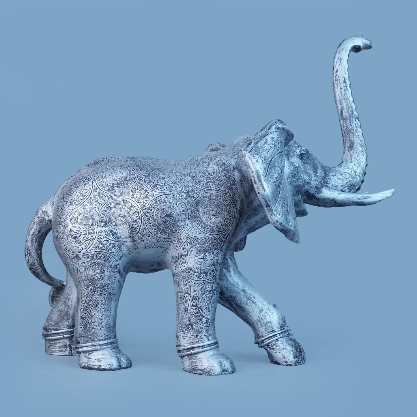 Royal Majestic Elephant - Antique Silver Collection