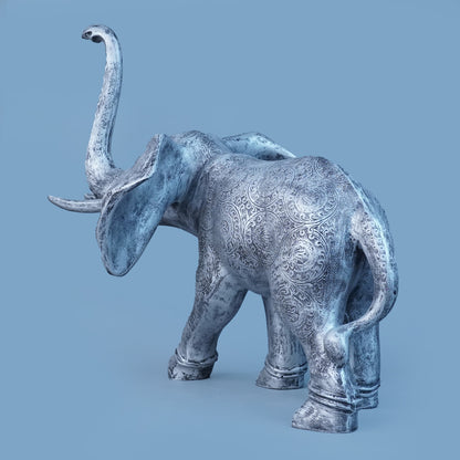 Royal Majestic Elephant - Antique Silver Collection
