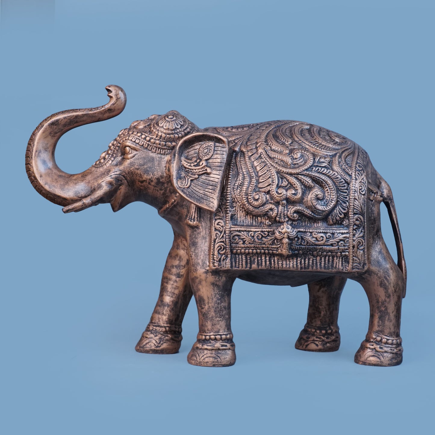 Royal Ceremonial Elephant - Antique Copper Collection