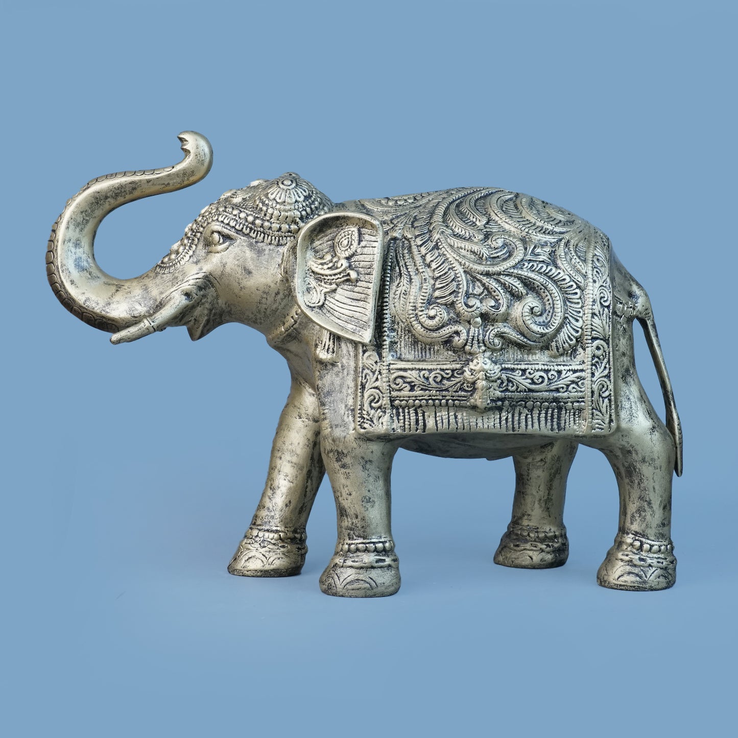 Royal Ceremonial Elephant - Antique Brass Collection
