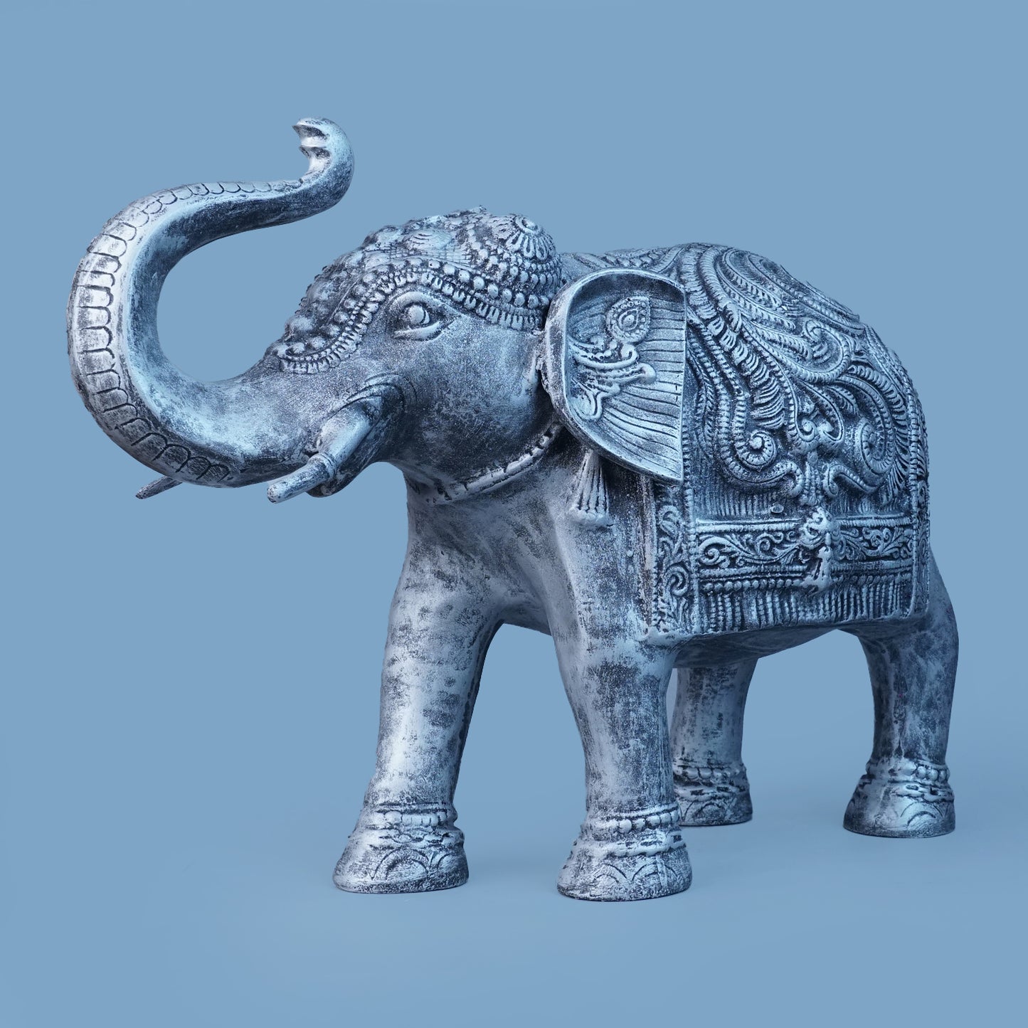 Royal Ceremonial Elephant - Antique Silver Collection