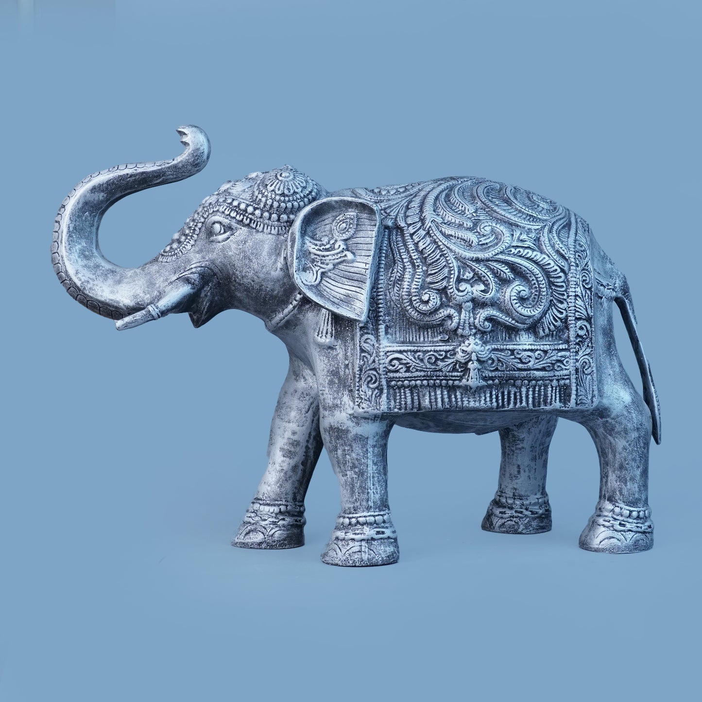 Royal Ceremonial Elephant - Antique Silver Collection