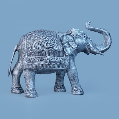 Royal Ceremonial Elephant - Antique Silver Collection