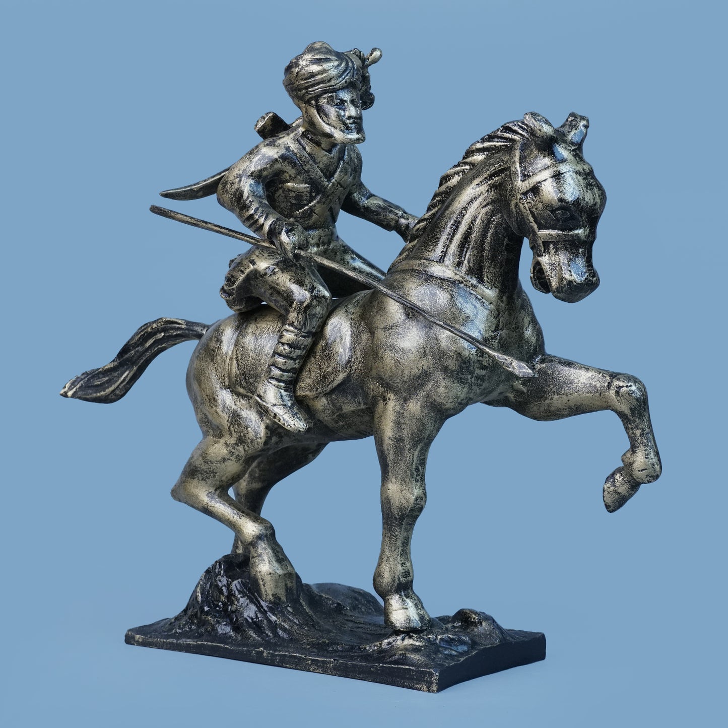 Royal Stallion of the Steppe - Antique Brass Collection
