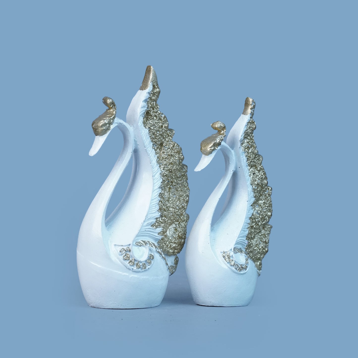 Royal Swan Pair - White & Golden Collection