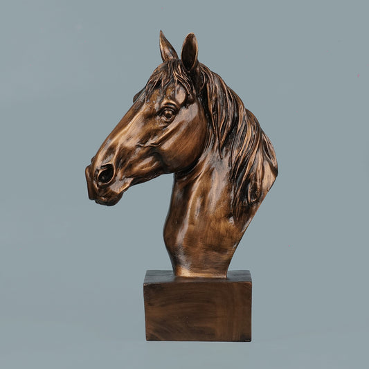 Horse Head Decor Statue-antique copper