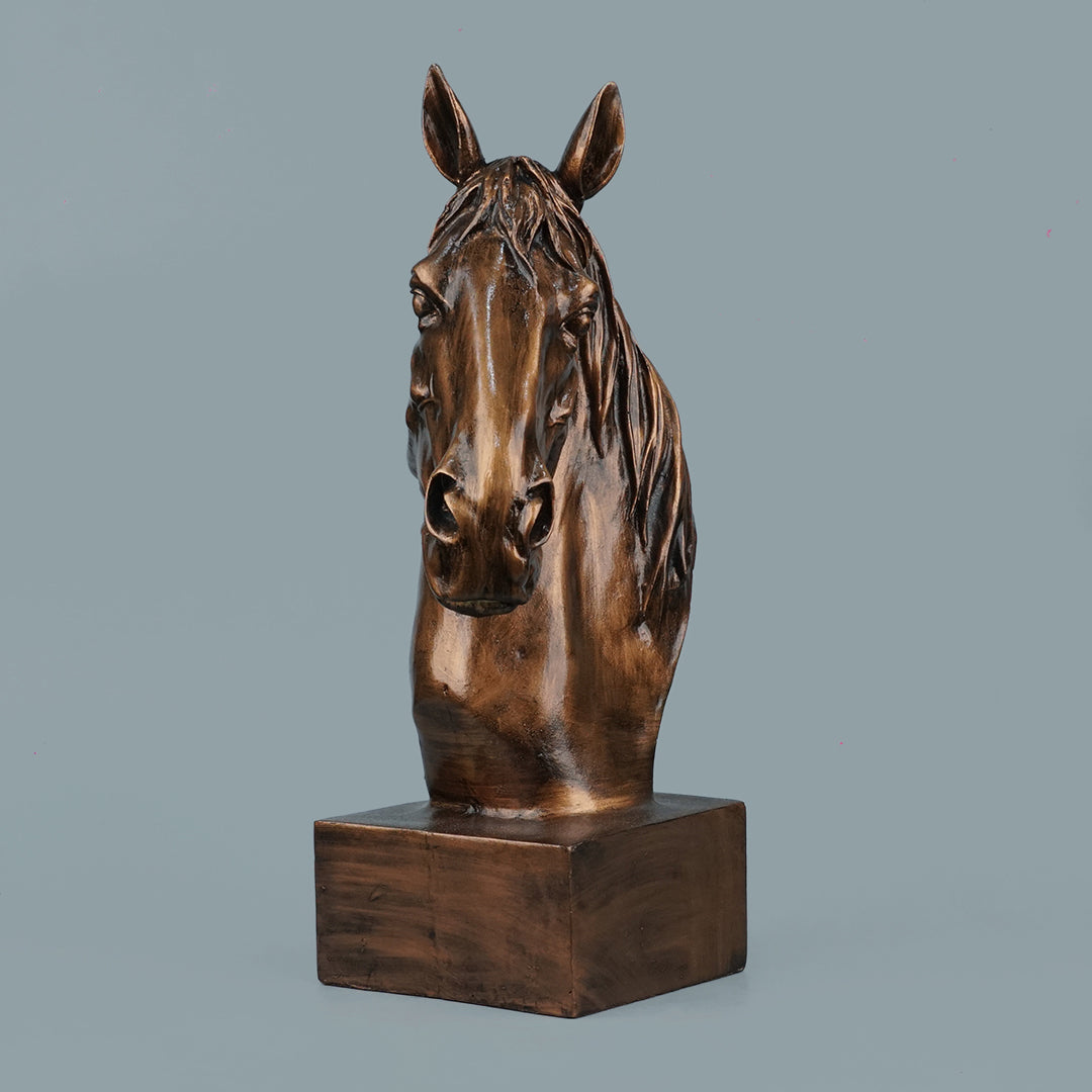 Horse Head Decor Statue-antique copper