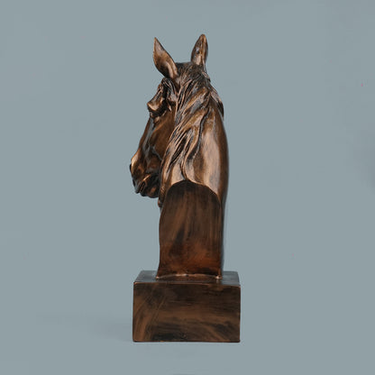 Horse Head Decor Statue-antique copper