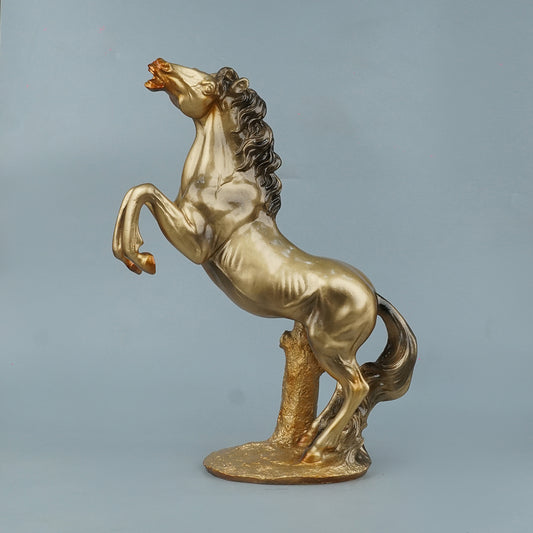 Grand Rearing Horse Decor Statue-Antique gold