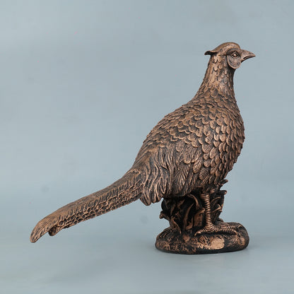 Pheasant Bird Decor Statue-antique copper