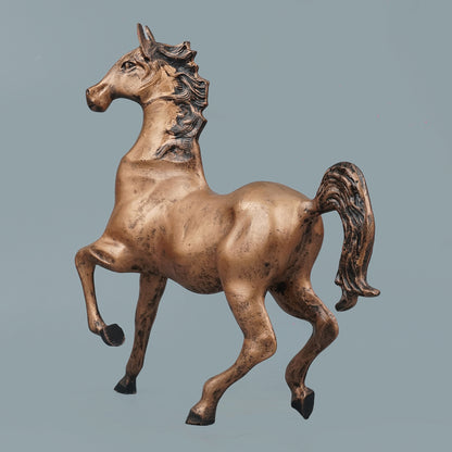 Dynamic Galloping Horse Decor Statue - Antique Copper