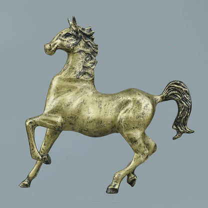 Dynamic Galloping Horse Decor Statue-antique brass