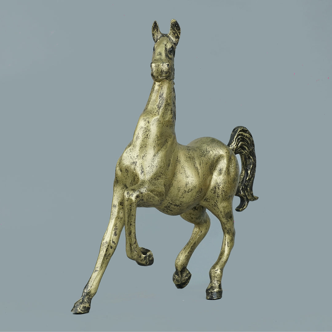 Dynamic Galloping Horse Decor Statue-antique brass
