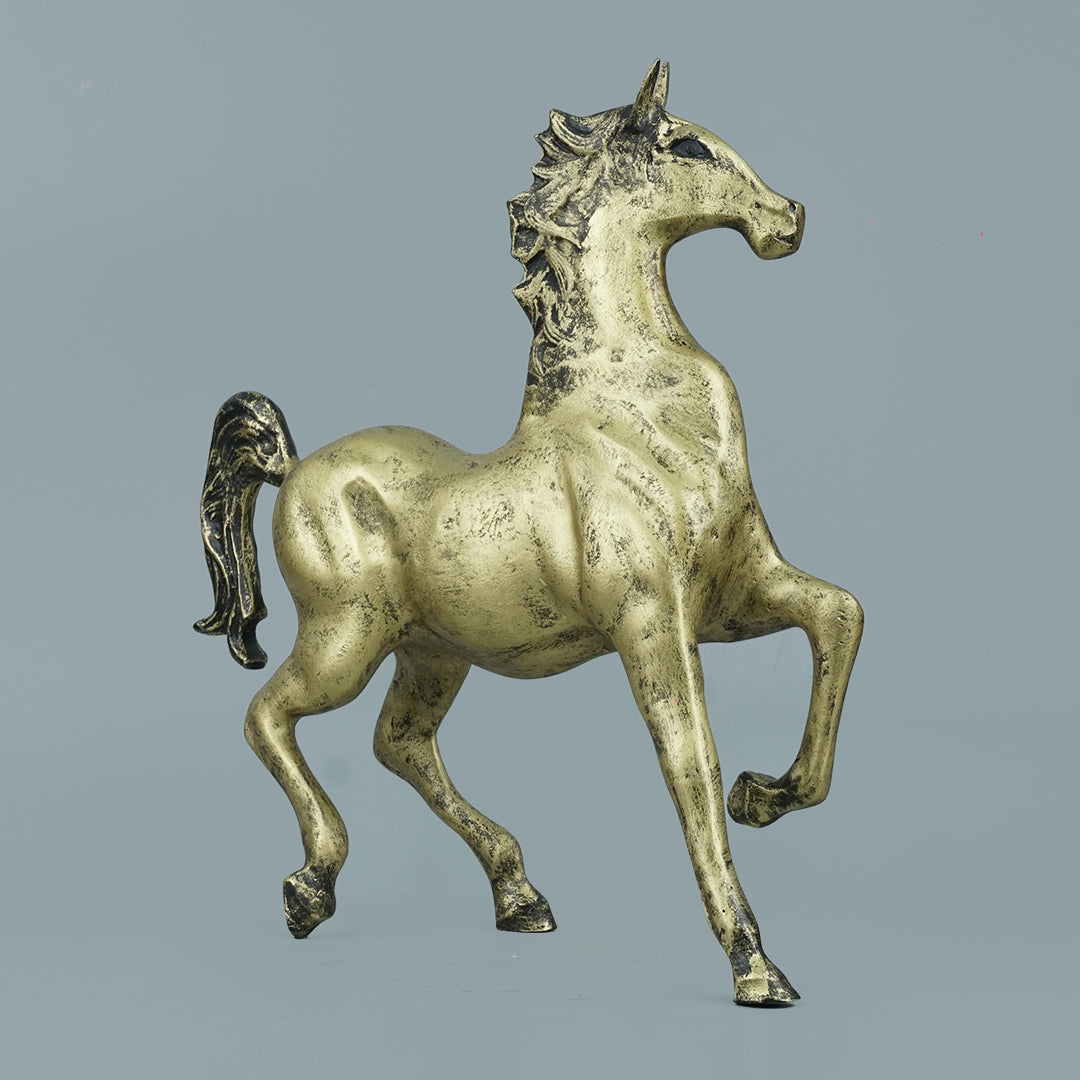 Dynamic Galloping Horse Decor Statue-antique brass