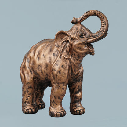 Antique Copper Elephant Sculpture