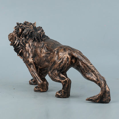 Stalking Lion Decor Statue - Antique Copper