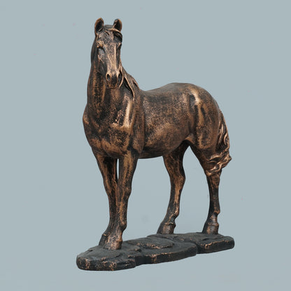 Copper Stalking Feline Decor Statue