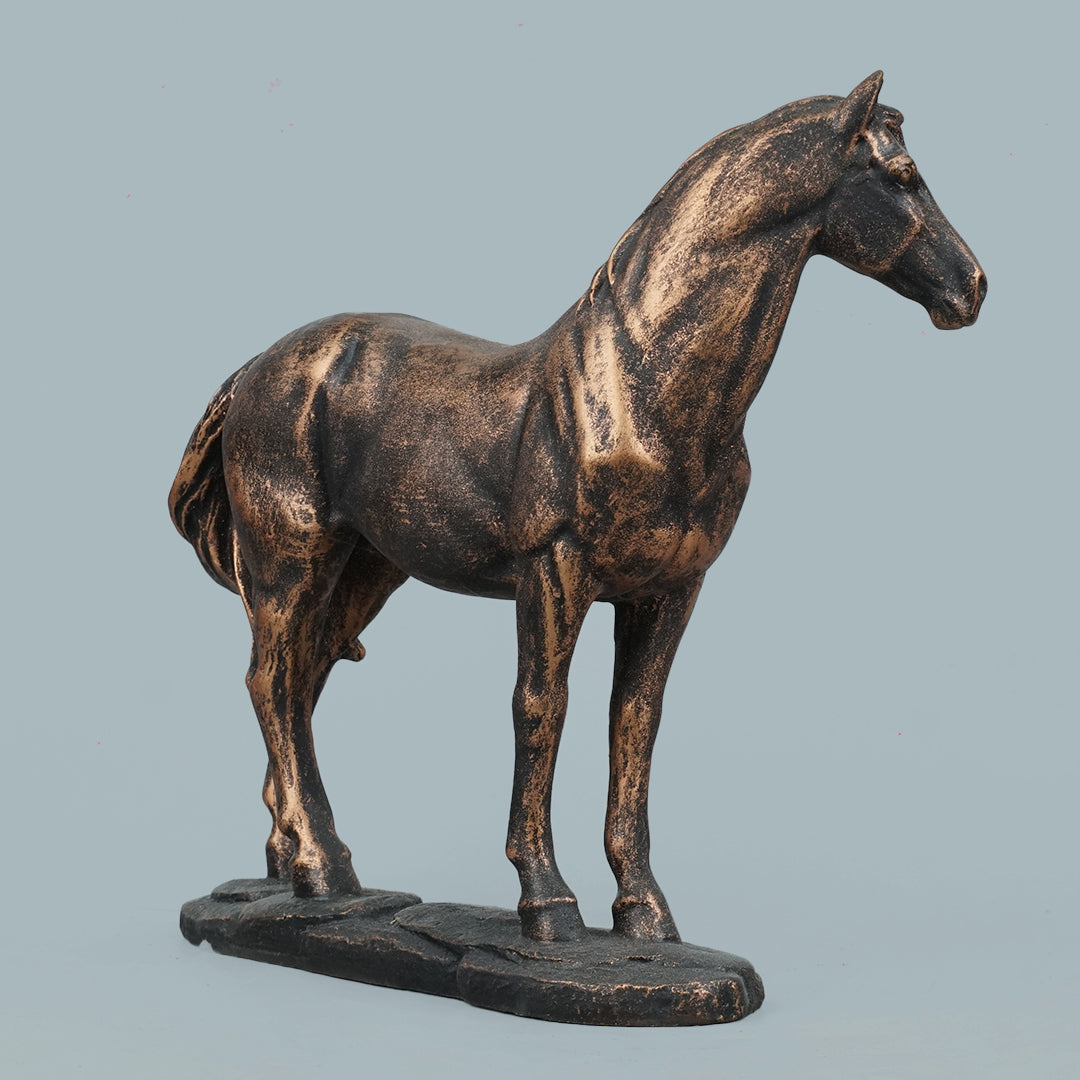 Copper Stalking Feline Decor Statue