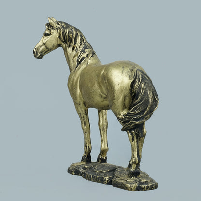 Brass Stalking Feline Decor Statue