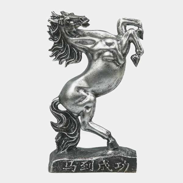 Dynamic Silver Horse Statue