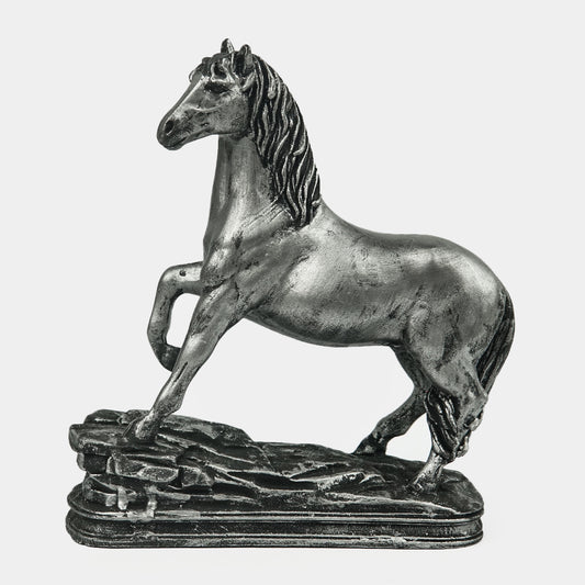 Elegant Silver Horse Statue
