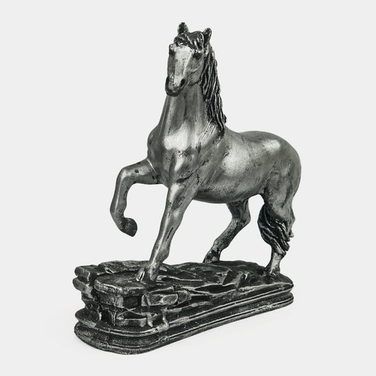 Elegant Silver Horse Statue