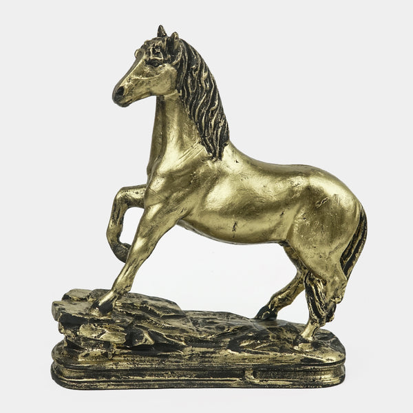 Regal Gold Horse Statue