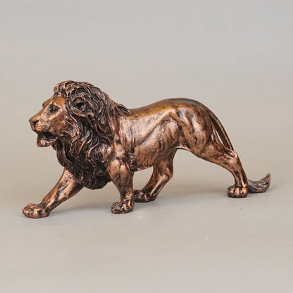 Majestic Stalking Lion Decor Statue - Antique Copper
