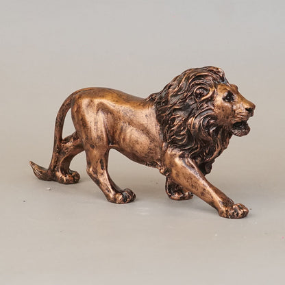 Majestic Stalking Lion Decor Statue - Antique Copper