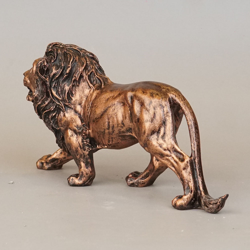Majestic Stalking Lion Decor Statue - Antique Copper