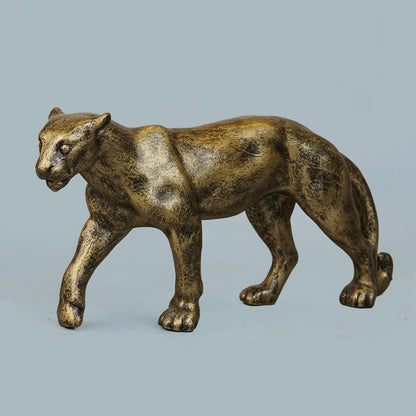 Royal Prowling Jaguar - Antique Brass