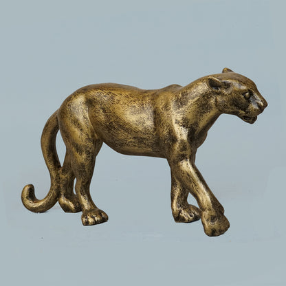 Royal Prowling Jaguar - Antique Brass