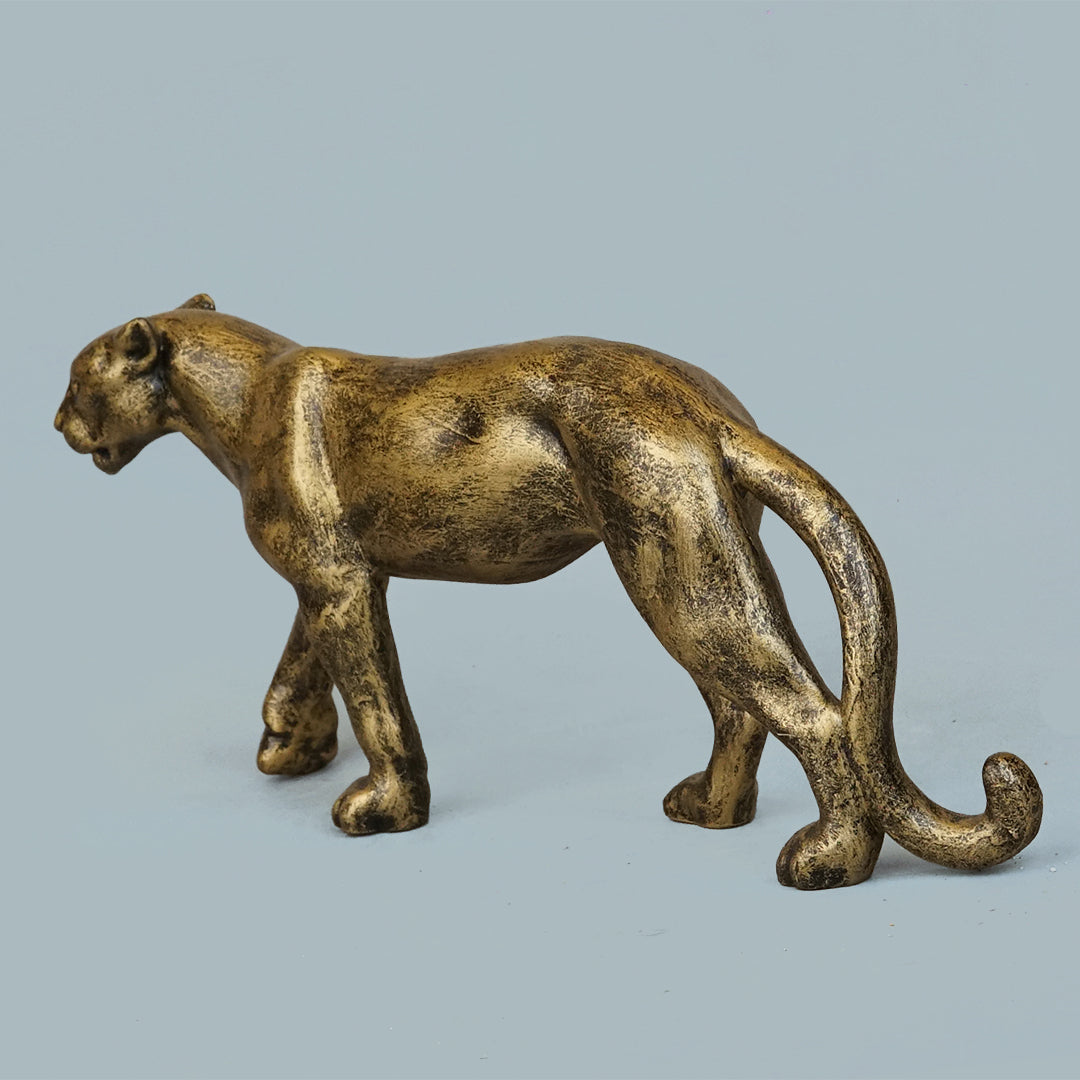 Royal Prowling Jaguar - Antique Brass