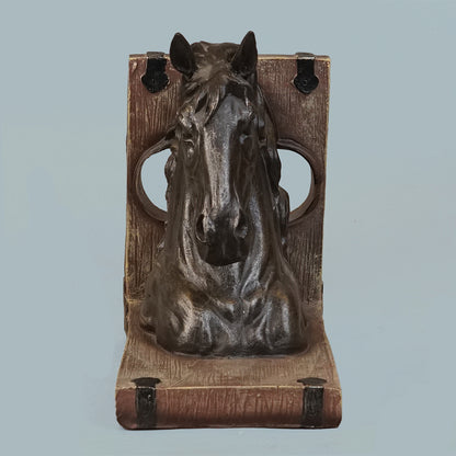 Royal Copper Horse Head Bookends