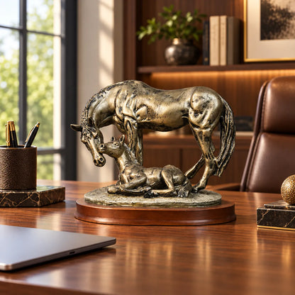 Royal Companionship Statue - Antique Brass Collection