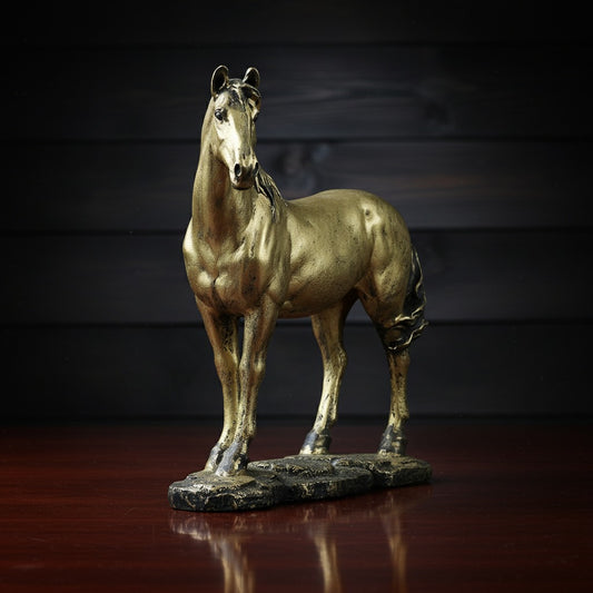 Brass Stalking Feline Decor Statue