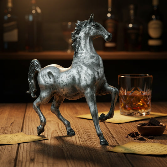 Dynamic Galloping Horse Decor Statue-antique silver