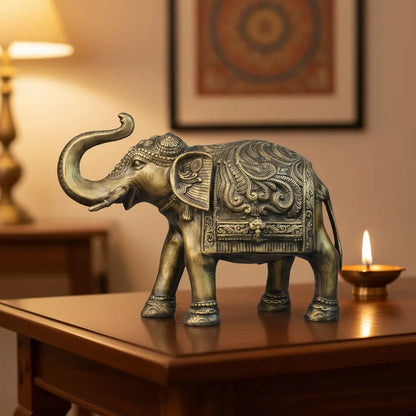 Royal Ceremonial Elephant - Antique Gold Collection