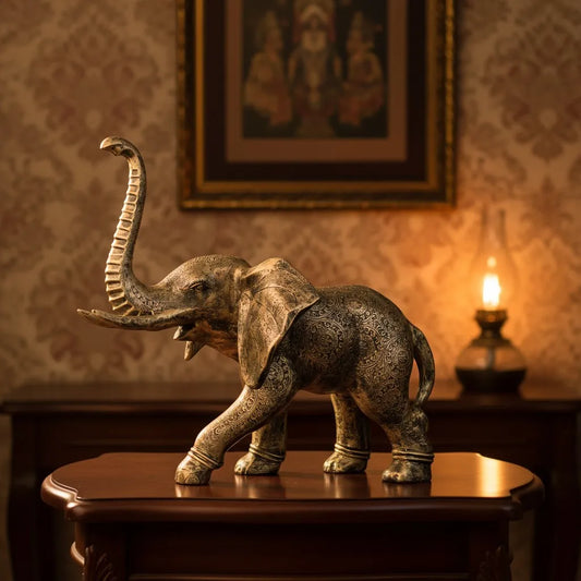Royal Majestic Elephant - Antique Brass Collection