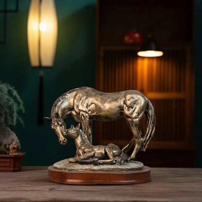Royal Companionship Statue - Antique Brass Collection