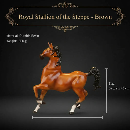 Royal Stallion of the Steppe - Brown