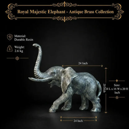 Royal Majestic Elephant - Antique Brass Collection