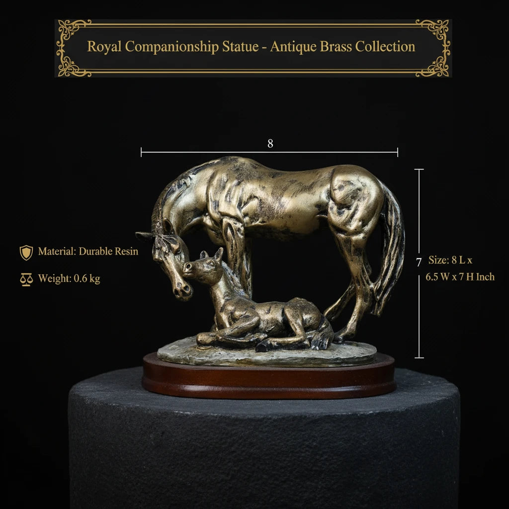 Royal Companionship Statue - Antique Brass Collection
