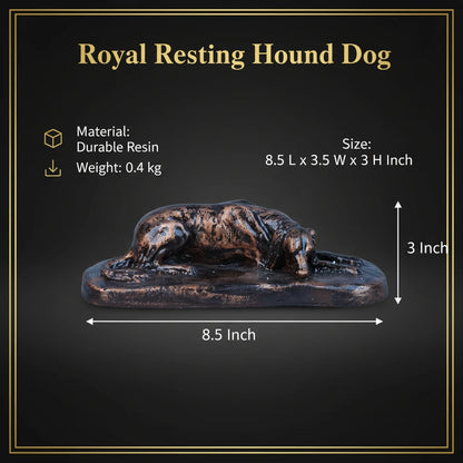 Royal Resting Hound Dog - Antique Copper Collection