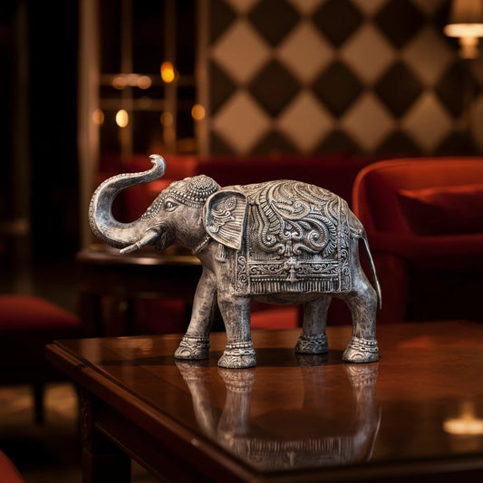Royal Ceremonial Elephant - Antique Silver Collection